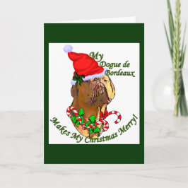 De Giften van Kerstmis van Dogue DE Bordeaux Feestdagen Kaart