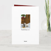 De Giften van Kerstmis van Goldendoodle Feestdagen Kaart (Achterkant)