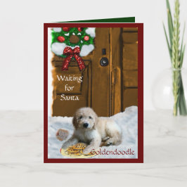 De Giften van Kerstmis van Goldendoodle Feestdagen Kaart