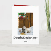 De Giften van Kerstmis van Goldendoodle Feestdagen Kaart (Achterkant)