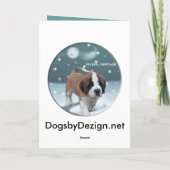 De Giften van Kerstmis van het Puppy van de Feestdagen Kaart (Achterkant)