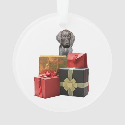 De Giften van Kerstmis van het Puppy van de wijzer Ornament (achterkant)