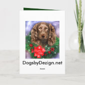De Giften van Kerstmis van het Spaniel van Boykin Feestdagen Kaart (Achterkant)