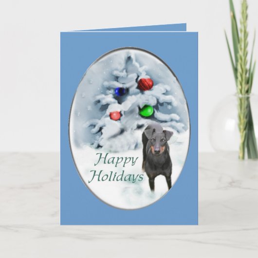 De Giften van Kerstmis van Manchester Terrier Feestdagen Kaart (Voorkant)