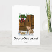 De Giften van Kerstmis van Puggle Feestdagen Kaart (Achterkant)
