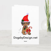 De Giften van Kerstmis van Ridgeback van Rhodesian Feestdagen Kaart (Achterkant)