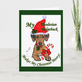 De Giften van Kerstmis van Ridgeback van Rhodesian Feestdagen Kaart
