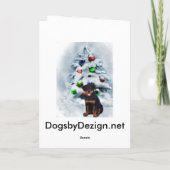 De Giften van Kerstmis van Rottweiler Feestdagen Kaart (Achterkant)