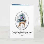 De Giften van Kerstmis van Saluki Feestdagen Kaart (Achterkant)