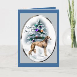 De Giften van Kerstmis van Saluki Feestdagen Kaart