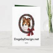 De Giften van Kerstmis van Sheltie van de Feestdagen Kaart (Achterkant)