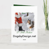 De Giften van Kerstmis van Sheltie van de Feestdagen Kaart (Achterkant)