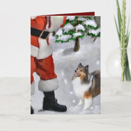 De Giften van Kerstmis van Sheltie van de Feestdagen Kaart