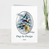 De Giften van Kerstmis van Terrier van de Feestdagen Kaart (Achterkant)