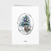 De Giften van Kerstmis van Terrier van Skye Feestdagen Kaart (Achterkant)