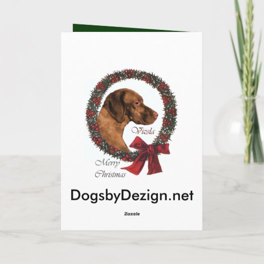 De Giften van Kerstmis van Vizsla Feestdagen Kaart (Achterkant)