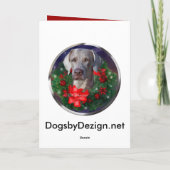 De Giften van Kerstmis van Weimaraner Feestdagen Kaart (Achterkant)