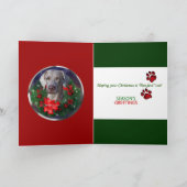 De Giften van Kerstmis van Weimaraner Feestdagen Kaart (Binnen)