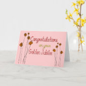 De Giften van nonnen van het Gouden jubileum Kaart (Gele Bloem)