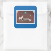 DE GIFTEN VIERKANTE STICKER (Tas)