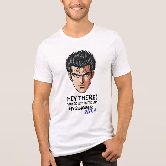 De Gigachad's Swagger Saga Tri-Blend Shirt (Voorkant)