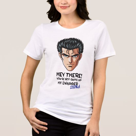 De Gigachad's Swagger Saga Tri-Blend Shirt (Voorkant)