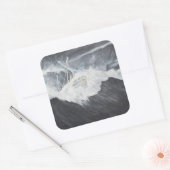 De Gigantic Wave Vierkante Sticker (Envelop)