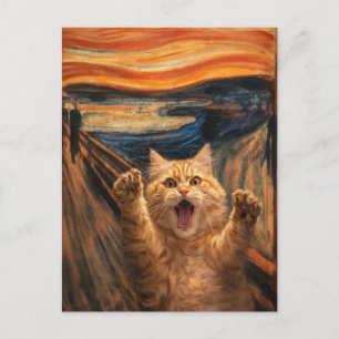 De gil kat parodie kunst briefkaart