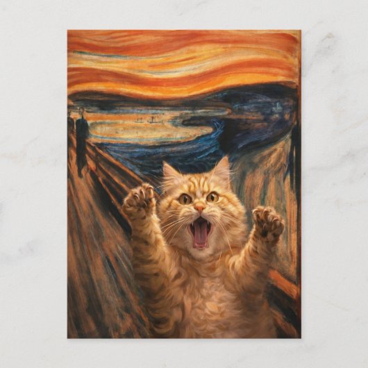 De gil kat parodie kunst briefkaart (Voorkant)