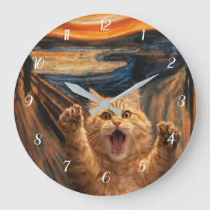 De gil kat parodie kunst grote klok