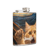 De gil kat parodie kunst heupfles (Rechts)