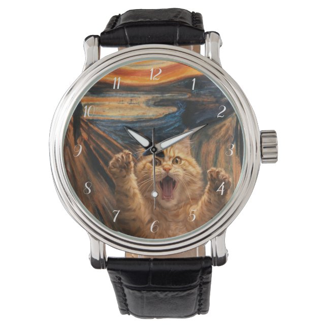 De gil kat parodie kunst horloge (Voorkant)