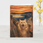 De gil kat parodie kunst kaart (Gele Bloem)