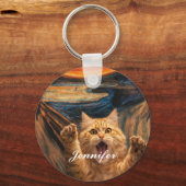 De gil kat parodie kunst sleutelhanger (Voorkant)