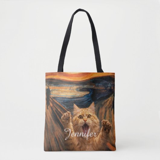 De gil kat parodie kunst tote bag (Voorkant)