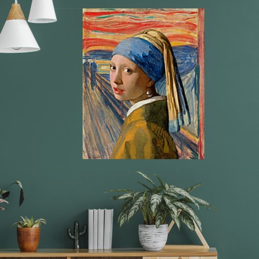 De gil van het meisje – Surrealistische remixposte Poster (Woonkamer 1)