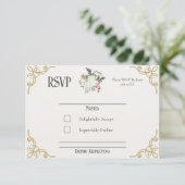De Gilded Garden Wedding RSVP-kaart RSVP Kaartje (Staand voorkant)