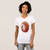 De "Gilded Phoenix & Bloom" Premium 3D Papieren Qu T-shirt (Voorkant volledig)