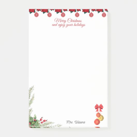 De giMerry kerst en geniet van je feestdagen Post-it® Notes (Voorkant)