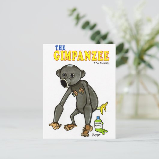 De Gimpansee Briefkaart (Staand voorkant)