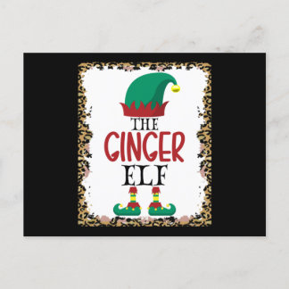 De Ginger Elf Leopard Elf kerstcadeau Briefkaart