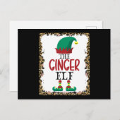 De Ginger Elf Leopard Elf kerstcadeau Briefkaart (Voorkant / Achterkant)