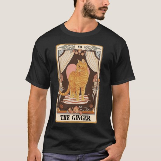 De Ginger Tarot Kaart Ginger Tabby Cat Ginger Cat T-shirt (Voorkant)