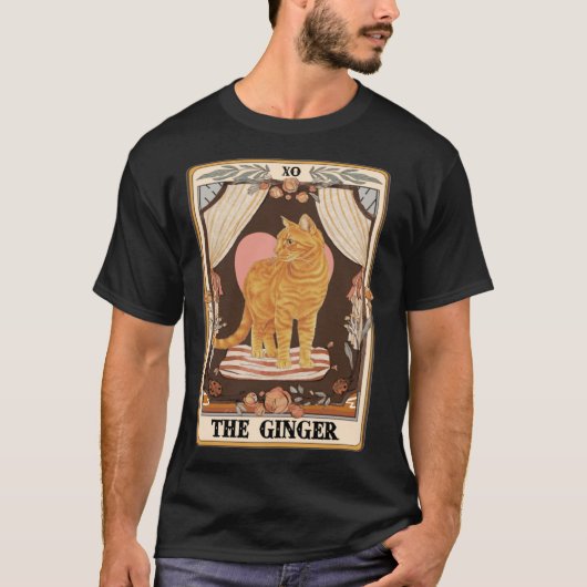 De Ginger Tarot Kaart Ginger Tabby Cat Ginger Cat T-shirt (Voorkant)