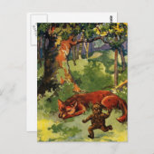 De Gingerbrood Boy & de Fox Briefkaart (Voorkant / Achterkant)
