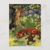 De Gingerbrood Boy & de Fox Briefkaart (Voorkant)