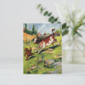 De Gingerbrood-jongen en de Koe Briefkaart (Staand voorkant)