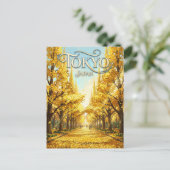 De Ginkgo Avenue Japan Briefkaart (Staand voorkant)