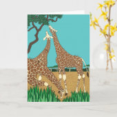 De Giraffe - Blanco Kaart (Gele Bloem)