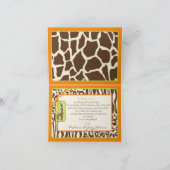 De Giraffe & de Fopspeen van de safari danken u Bedankkaart (Binnen)